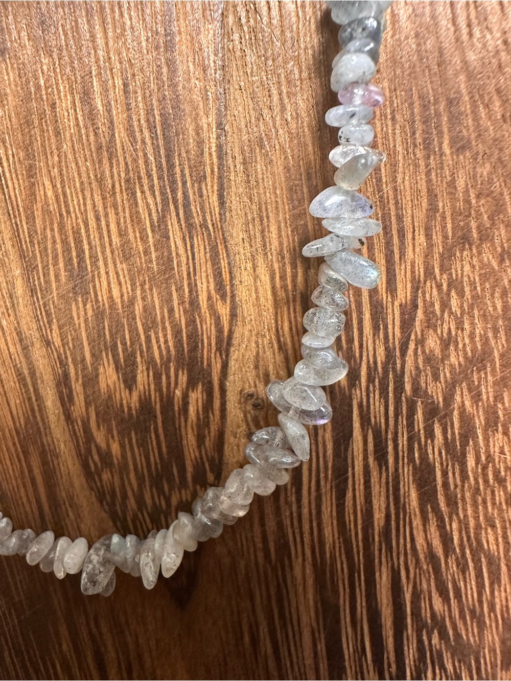 Labradorite Crystal Chips Necklace - Blue Flash - Picture 5 of 10